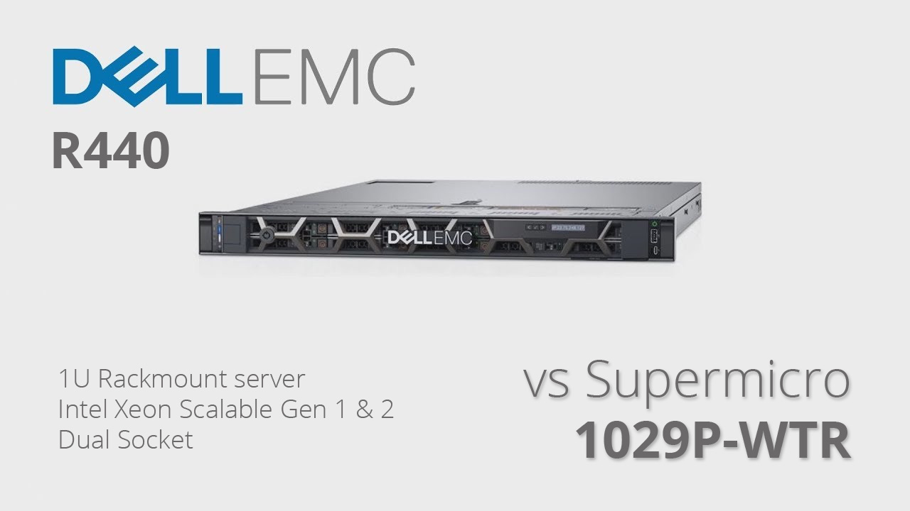 So sánh máy chủ Dell EMC R440 và Supermicro SuperServer 1029P-WTR