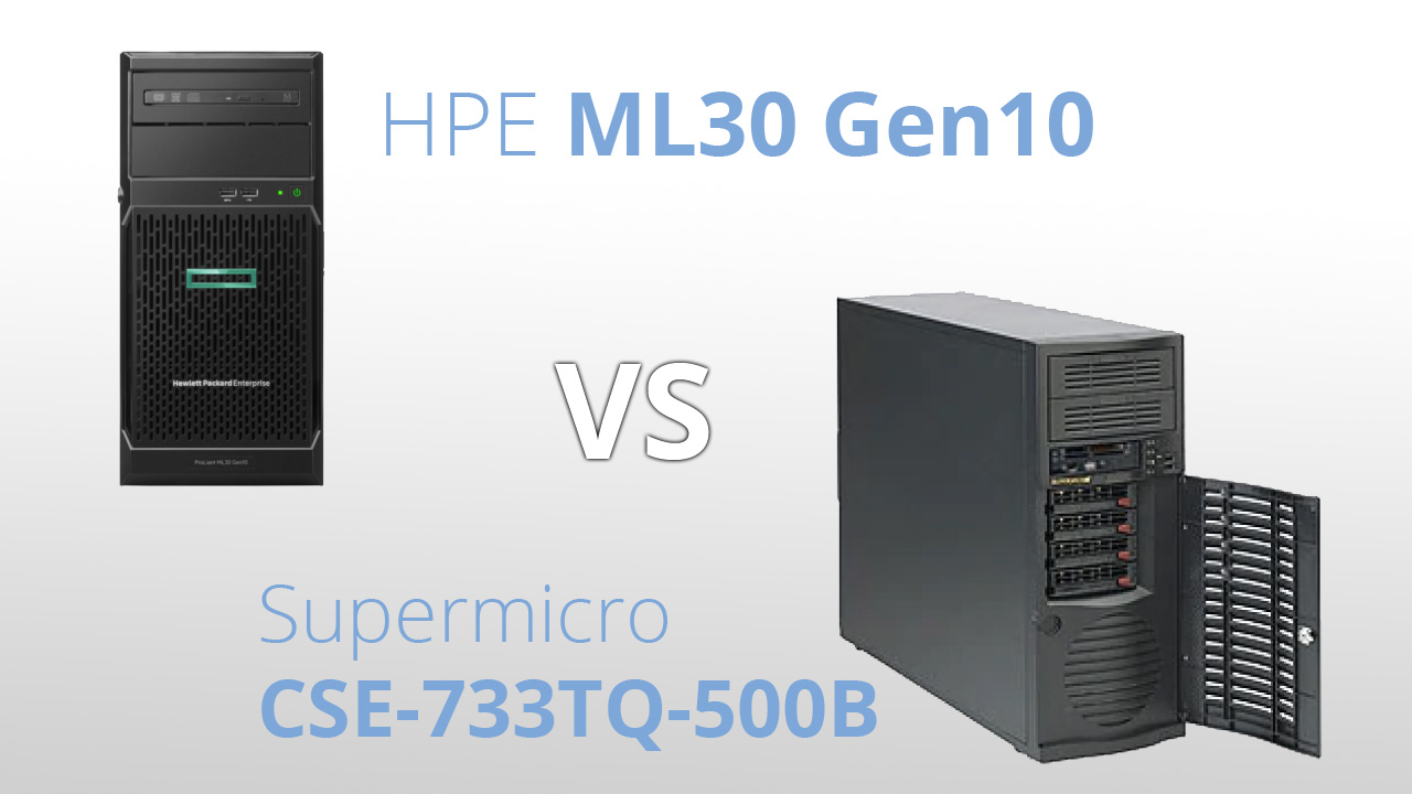 So sánh máy chủ Mini Tower 1-socket HPE ML30 vs Supermicro