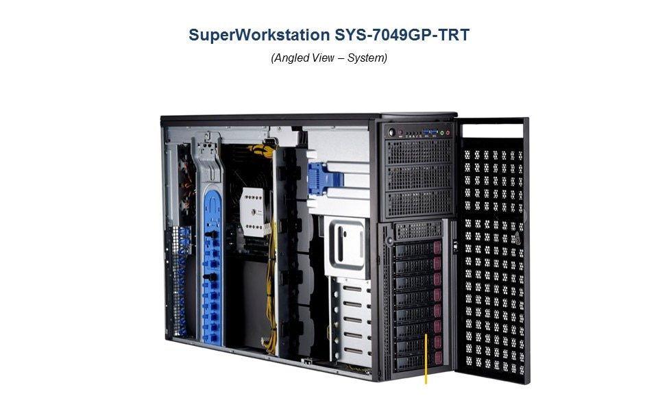 Đánh giá máy chủ Supermicro GPU SuperWorkstation 7049GP-TRT