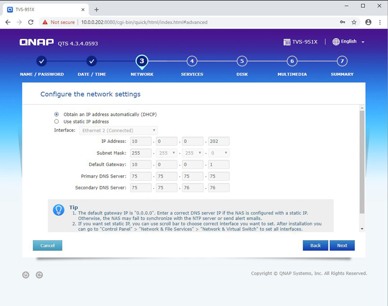 QNAP TVS 951X Initializing 5