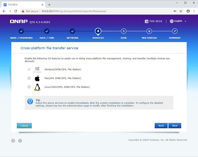 QNAP TVS 951X Initializing 6