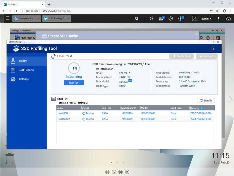 QNAP TVS 951X SSD Profilng Tool 5