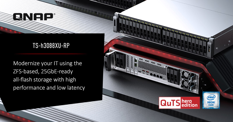 QNAP giới thiệu NAS TS-h3088XU-RP All-flash, 30-bay: Tối ưu cho File Server, Ảo hóa và DC