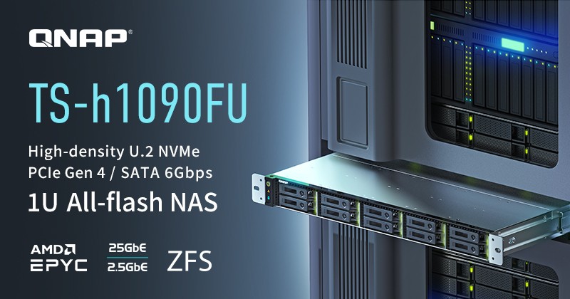 TS-h1090FU: NAS All-Flash NVMe mật độ cao dành cho các khối lượng công việc yêu cầu độ trễ thấp