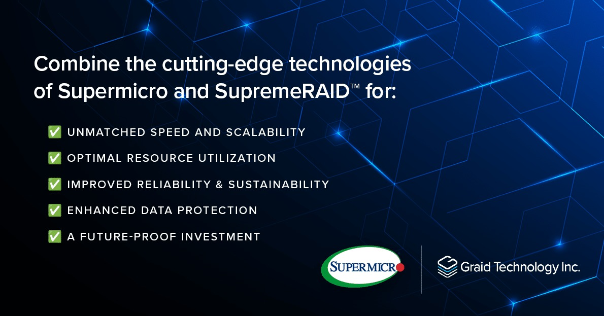 Giải pháp bảo vệ dữ liệu của Supermicro và SupremeRAID™: Tăng cường hiệu suất và độ tin cậy