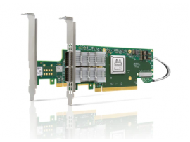 NVIDIA MCX654106A-ECAT ConnectX-6 VPI Adapter Card HDR100 EDR InfiniBand and 100GbE Dual-Port QSFP56 Socket Direct 2x PCIe 3.0 x16 Tall Brackets