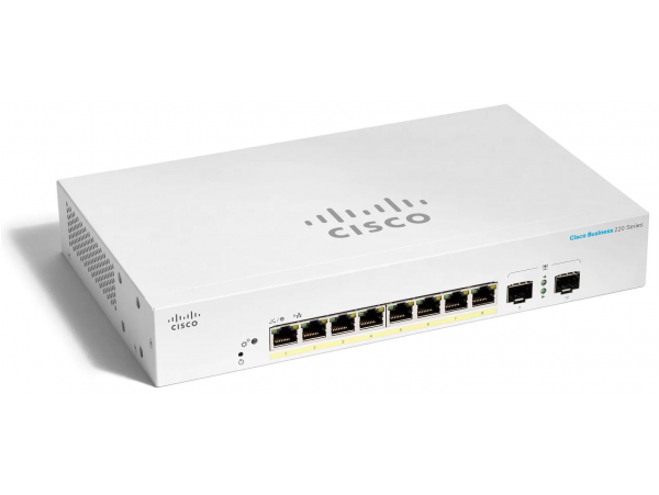 CBS220-8FP-E-2G-EU Switch Cisco 8 Ports 1GE PoE 130W, 2 Ports SFP 1G Uplink