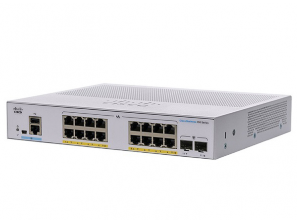CBS350-16FP-2G-EU Cisco Business 350 Series 16x10/100/1000 ports PoE+ 240W.