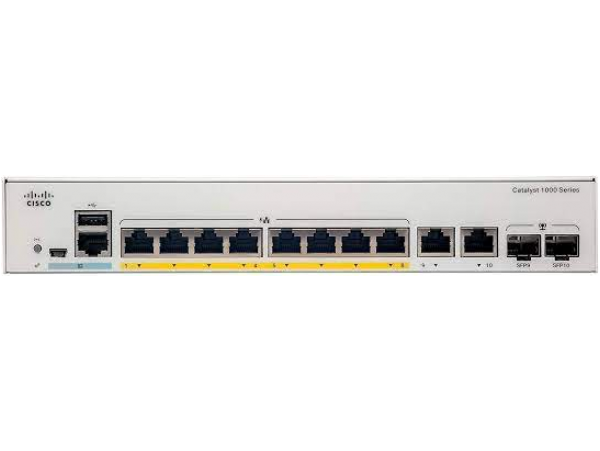 C1000-8FP-2G-L Cisco Catalyst 1000 with 8 Ports PoE+ 120W, 2 GE Combo Uplink