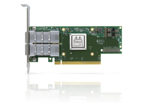 NVIDIA MCX653105A-EFAT ConnectX-6 VPI Adapter Card HDR100 EDR InfiniBand and 100GbE Single-Port QSFP56 PCIe3.0/4.0 Socket Direct 2x8 in a Row Tall Bracket
