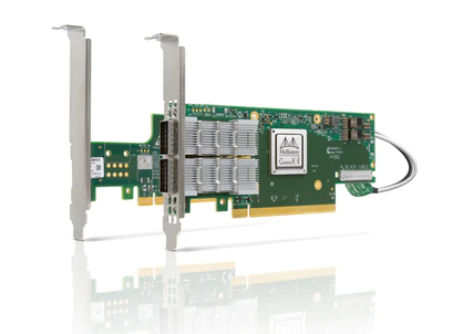 NVIDIA MCX654105A-HCAT ConnectX-6 VPI Adapter Card HDR InfiniBand and 200GbE Single-Port QSFP56 Socket Direct 2x PCIe 3.0 x16 Tall Brackets