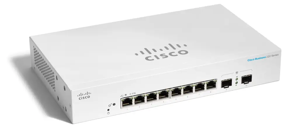 Cisco CBS220 Smart 8-port GE, Ext PS, 2x1G SFP